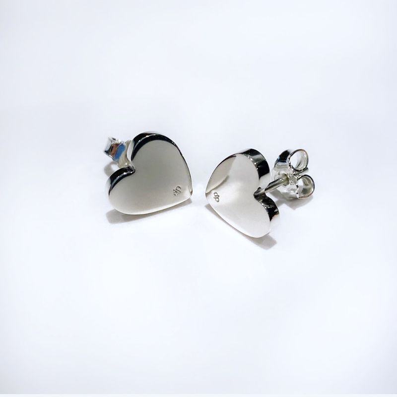 Silver Heart Buttons