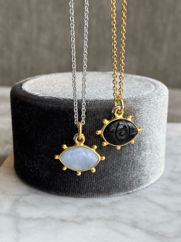 Evil Eye - Lysblå Agat